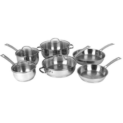 Oneida Premium 10 Piece Stainless Steel Cookware Set & Reviews Wayfair
